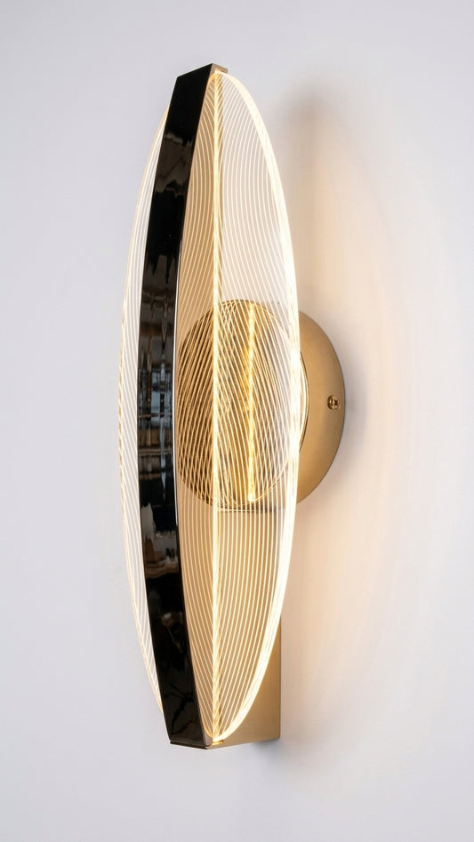 Wave Wall LED with white background on wall side view