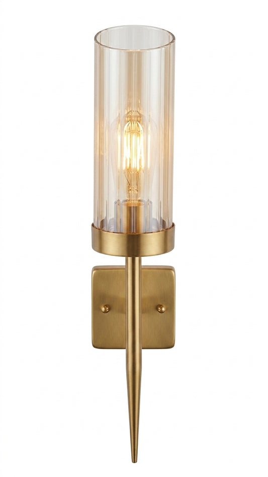 Tubular Wall light with Gold Accents