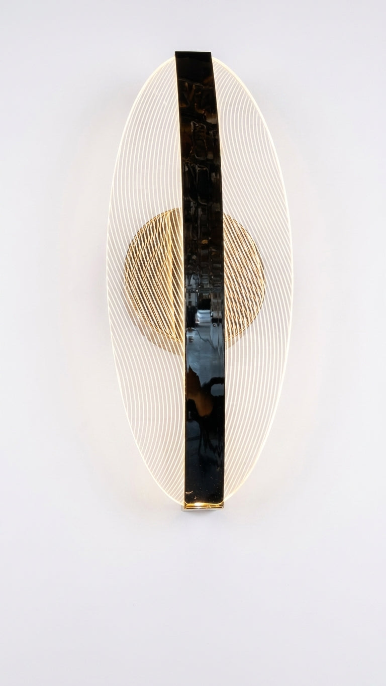 Wave Wall LED with white background on wall